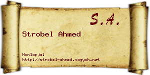 Strobel Ahmed névjegykártya